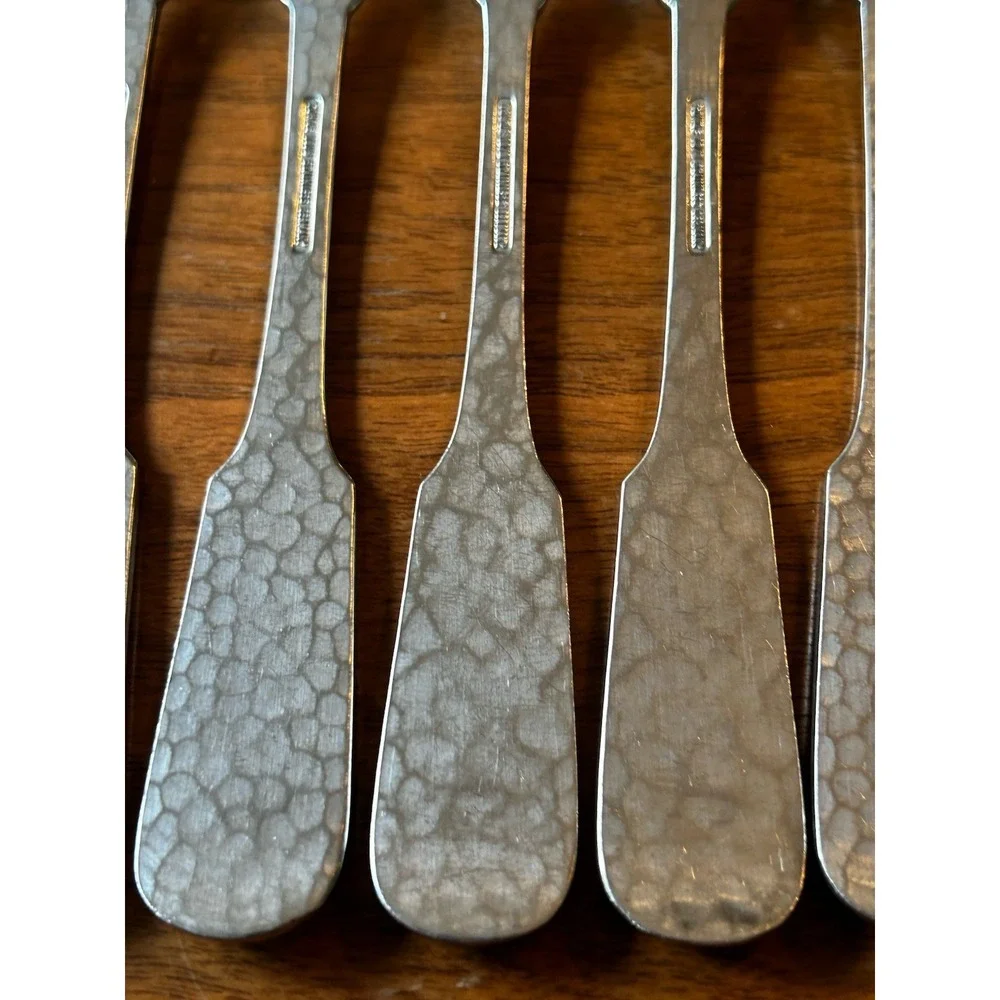 8- Towle 18/8 Stainless Germany Flatware Hammersmith Dinner Forks 8 1/4